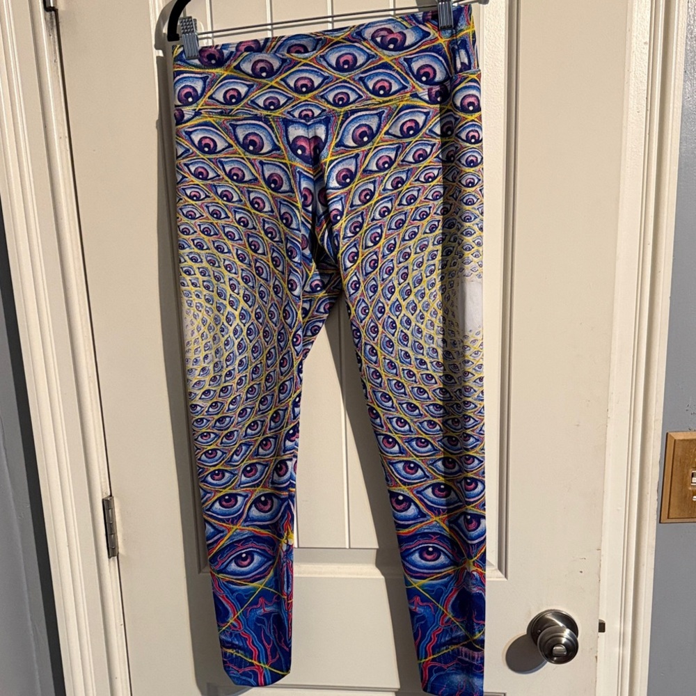 Rare Vision Lab x Alex Gray Vision Purple Evil Eye Leggings Size L